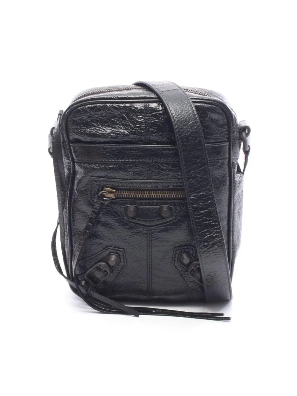 Balenciaga Shoulder Bag Buckle City Height Leather